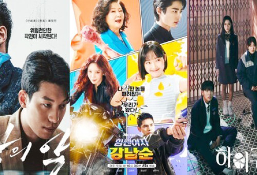 마약을 소재로 한 드라마 포스터. 왼쪽부터 '최악의 악', '힘쎈여자 강남순', '하이쿠키'.                      (디즈니+·jtbc·U+tv 제공)